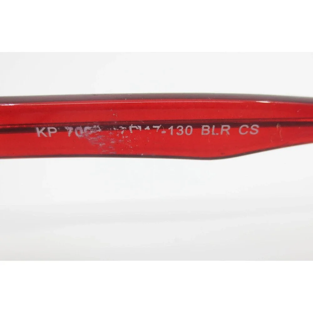 Foster Grant FGX Eyeglasses Black Red Rectangular Frame KP 7000 47-17-130 DG0821